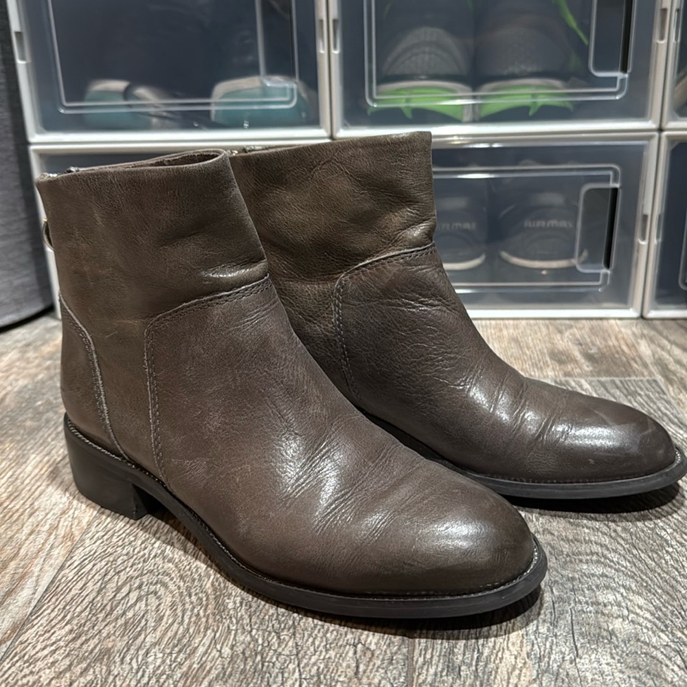Franco Sarto Women’s Leather Booties. Gently Worn. Iron, 6.5M